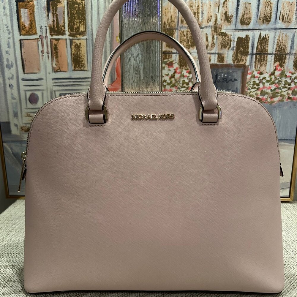 MICHAEL KORS Emmy Large Dome Satchel in Blossom Pink